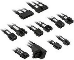 Kolink Core Pro Braided Cable Extension Kit 12V-2x6 Type 1 - Jet Black/Brilliant White