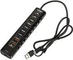 Nitro Concepts UH1, 10-Port Hybrid USB Hub, USB 3.2
