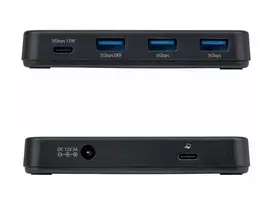 „STARTECH.COM 4 prievadų USB-C ir USB-A šakotuvas, 5Gbps, su savarankišku maitinimu, 2-in-1 USB-C ir USB-A pagrindinis kabelis, 1x USB-C, 3x USB-A, 1x BC 1.2“