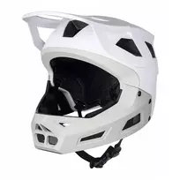 Šalmas FORCE Drop Downhill // dydis: XS - S (51-54 cm) (balta/pilka)