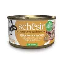 Schesir C&B konservai su tunu ir vištiena drebučiuose katėms, 85 g
