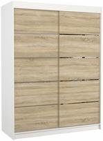 Spinta ADRK Luft, balta sp./sonoma ąžuolo sp., 58 cm x 150 cm x 200 cm