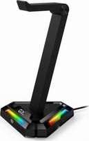 Genius Stojak na słuchawki z podświetleniem RGB GX-UH100, 2x USB-A 2x USB-C HUB, Black (31250017400) | 31250017400 | 4710268260158