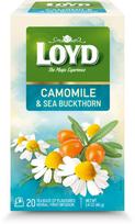 Aromatizuota žolelių ir vaisių arbata LOYD, ramunėlių ir šaltalankių skonio, 20 x 2g