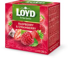 Vaisinė arbata LOYD, aviečių ir braškių skonio, 20 x 2g