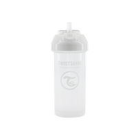 Twistshake buteliukas su šiaudeliu 360 ml nuo 6mėn baltas 78592