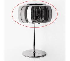 Atsarginis stiklas stalinės lempos CRYSTAL, JEWEL G9, skersmuo 28 cm, dūminė pilka