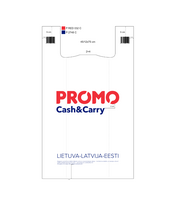 Pirkinių maišelis PROMO Cash&Carry (logo Teisseire), HDPE, 45 / 12 x 75cm, 30 mk, vnt