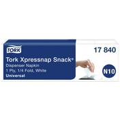 Servetėlės TORK Xpressnap Snack, dozatoriui N10, baltos spalvos, 1125 vnt. 17840