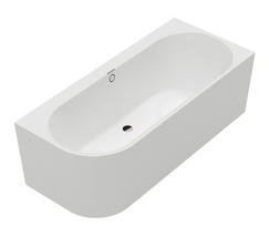 Oberon 2.1 vonia su panele ir sifonu, 1800x800 mm, dešinysis kampas, Quaryl, balta UBQ180OBN9CR00VD01