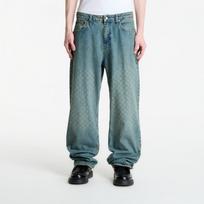 Jeansy Daily Paper Faded Monogram Amba Jeans V2 Bleached Denim Blue - Dydis S (2610188 Kelnės)