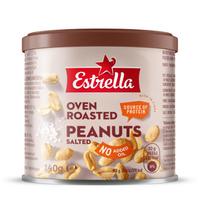 Kepinti žemės riešutai ESTRELLA Oven Roast, su druska, 140 g