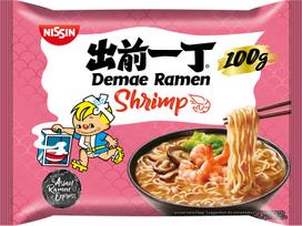 Greitai paruošiami makaronai NISSIN, Demae Ramen Shrimp, 100g