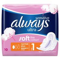 Higieniniai paketai ALWAYS Ultra Normal Plus Sensitive,10 v.