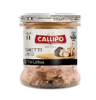 Gelsvauodegio tuno gabaliukai, CALLIPO, su trumais alyvuogių aliejuje 170g