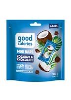 Mini riešutų batonėliai GOOD CALORIES su kokosais ir šokoladu, 102 g