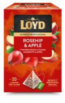 Vaisinės arbatos gėrimas LOYD HORECA erškėtrožių ir obuolių skonio, piramidės, 20 x 2g