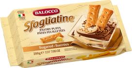 Sluoksniuotos tešlos sausainiai, BALOCCO, Sfogliatine Zuccherate, 200 g