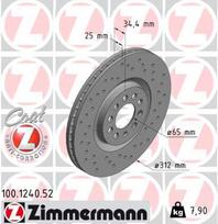 ZIMMERMANN Stabdžių diskas SPORT BRAKE DISC Z 100.1240.52