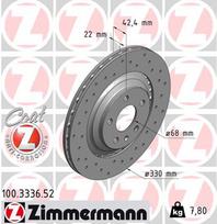 ZIMMERMANN Stabdžių diskas SPORT BRAKE DISC Z 100.3336.52