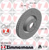 ZIMMERMANN Stabdžių diskas SPORT BRAKE DISC Z 100.3360.52