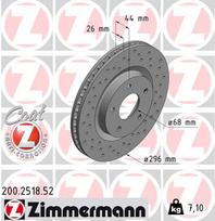 ZIMMERMANN Stabdžių diskas SPORT BRAKE DISC Z 200.2518.52