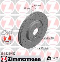 ZIMMERMANN Stabdžių diskas SPORT BRAKE DISC Z 290.2269.52