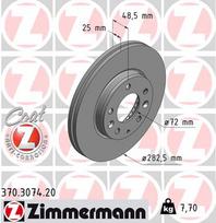 ZIMMERMANN Stabdžių diskas COAT Z 370.3074.20