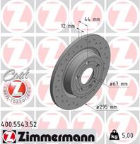 ZIMMERMANN Stabdžių diskas SPORT BRAKE DISC Z 400.5543.52