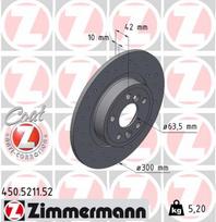 ZIMMERMANN Stabdžių diskas SPORT BRAKE DISC Z 450.5211.52