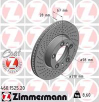 ZIMMERMANN Stabdžių diskas COAT Z 460.1525.20