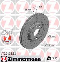 ZIMMERMANN Stabdžių diskas SPORT BRAKE DISC Z 470.2438.52