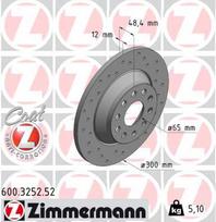 ZIMMERMANN Stabdžių diskas SPORT BRAKE DISC Z 600.3252.52