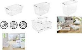 keeeper Aufbewahrungsbox leo, 74 Liter, transparent Material: PP, Maße: (B)590 x (T)380 x (H)470 mm - 1 Stück (1100400100000)