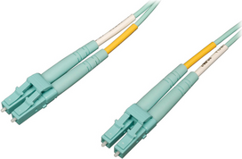 Eaton Tripp Lite Series 10Gb/40Gb/100Gb Duplex Multimode 50/125 OM4 LSZH Fiber Patch Cable (LC/LC), Aqua, 1M (3.3 ft.) - Patch-Kabel - LC Multi-Mode (M) zu LC Multi-Mode (M) - 1 m - Glasfaser - Duplex - 50/125 Mikrometer - OM4 - Aquamarin (N820-01M-OM4)