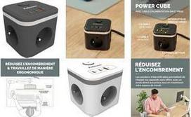 Fellowes Steckdosenwürfel Power Cube, Typ E, weiß - für den Markt: F - 1 Stück (100137170)