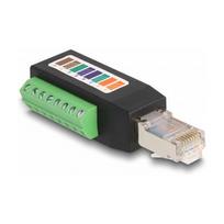 Delock RJ45 Stecker Cat.5e zu Terminalblock Adapter 90° gewinkelt