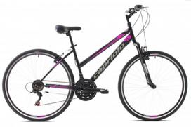 Trekingo dviratis Capriolo Trek Sunrise, 28", juodas/rožinis