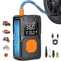 Belaidis padangų kompresorius automobiliui su LED ir manometru, 150 PSI