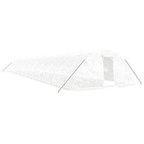 Šiltnamis su plieno rėmu vidaXL, 24x5x2,3m, 120m², Balta
