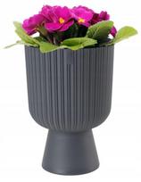 Antracito spalvos puodas 20,5x13,7cm ECO universalus plastikinis vazonas "Keli