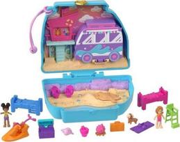 Polly Pocket Mini lėlių rinkinys "paplūdimio šuniukas" su priedais