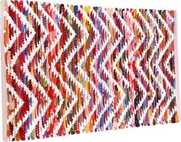 Stačiakampis natūralaus džiuto rankų darbo kilimas Gifiie 60x90 cm, spalvotas