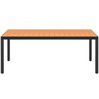 Sodo stalas，Lauko stalas, rudas, 185x90x74cm, aliuminis ir WPC CFE824730