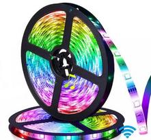 RGB LED juostų komplektas, 15 m, Bluetooth valdymas, 44 mygtukai