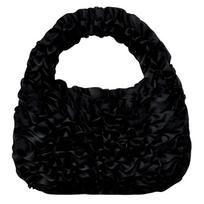 COS Žiedlapių klostuota rankinė su užtrauktuku Mini Rankinės moterims Juoda 1269100001 Black