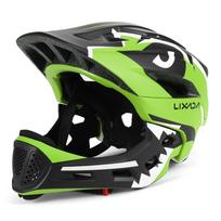 Lixada Kids Detachable Full Face Bike helmet Children's Sports Child Cycling mtb Motorcycle Skateboarding Roller Skating Helmet žalia
