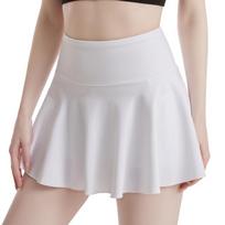 Moterų Fake-two-pieces Trumpi Sijonai Teniso Culottes Aukštas Juosmuo Kišenė Sporto Treniruotės Sportiniai Bėgimo Joga Mergaitės Sportiniai Šortai S M L XL 2XL S balta