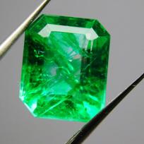 5,10 ct natūralus žalias smaragdas SERTIFIKUOTAS smaragdinio pjūvio Kolumbijos laisvas brangakmenis 11.3 mm approx žalia