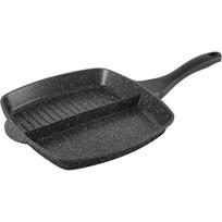 Sitram keptuvė 2 skyrių 26×26 cm aliuminio liejinys neprideganti – Visiems viryklių tipams (indukcija) juoda
